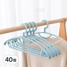 小麥購物 防滑衣架 寬肩升級款 C203, 藍色, 40個