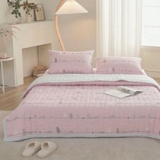 지베딩 고양이의꿈 시어서커 여름 이불