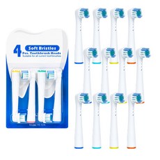 Onbiu Oral-B電動牙刷日常軟替換刷頭 4個, 4組