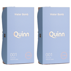 Quinn 001 워터밤 수용성 젤 콘돔, 12개입, 2개