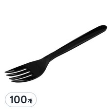 코멧 일회용 포크 블랙, 1개, 100개입
