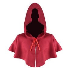 萬聖節服裝巫師連帽斗篷, 紅色, 1個