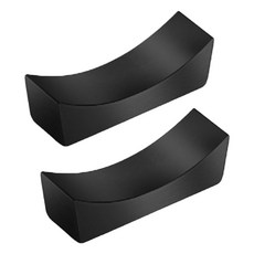 Koiff 弧形不鏽鋼湯匙筷架, 黑色, 2個