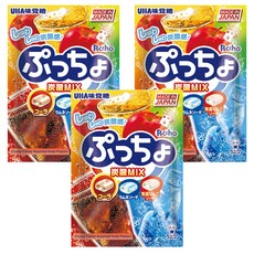 UHA 味覺糖 普超軟糖 綜合汽水味, 單顆包裝, QQ顆粒增加咀嚼感, 90g, 3袋