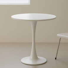 하비티 심플 원형 테이블 식탁, 화이트, 2인용
