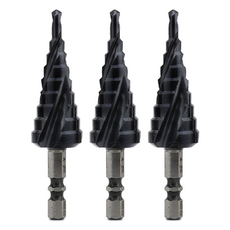 3F SUS用 TiAIN 塗層階梯鑽 HSS-Co, 3個