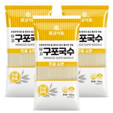 몽고식품 구포국수 진공소면, 900g, 3개
