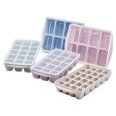 Pearl Life 珍珠金屬 矽膠方形分菜盒4件組, C-4974, 20.85ml, 1組