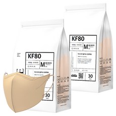 다나마스크 오브 쿨 뷰티라인 마스크 소형 KF80, 30개입, 2개, 3 테라 베이지