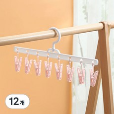 ANYONEPICK 收納達人 夾式帽子收納掛架, 12個, 粉紅色