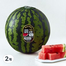 More Brix 고당도 참박 수박, 5kg 이상, 2개