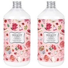 부케가르니 딥퍼퓸 섬유유연제 다마스크로즈, 1L, 2개