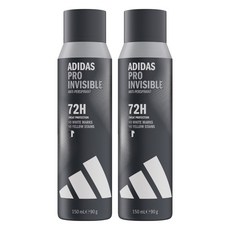 adidas 愛迪達 男用制汗爽身噴霧 無痕乾爽, 2瓶, 150ml