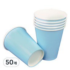 partypia 파티 종이컵 베이비블루 270ml, 6개입, 50개