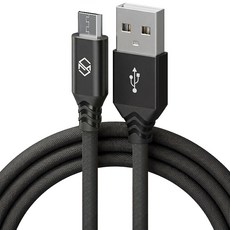 신지모루 더치패브릭 마이크로 5핀 고속충전 케이블, 블랙, 1개, 0.5m