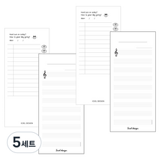 아이씨엘 해빗트래커 심플 메모지 루틴 안단테 2p + 구름이 2p 세트, 혼합색상, 5세트