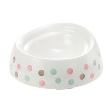 Richell 利其爾 特殊犬用品種狗碗, 1個, 白色普普風