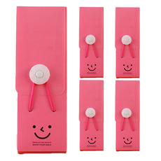 Titan 塑膠方形鉛筆盒, 5個, 玫瑰粉