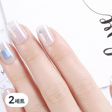 Daysoi 甜蜜假期美甲片 人造指甲 24片組, 02 綻放, 2套