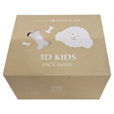 CHENYU 辰昱 3D醫療透氣口罩 10.6 x 9.9cm 1~3歲幼幼, 棉花糖狗狗, 30片, 1盒