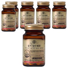 SOLGAR 葉酸補充錠 800mcg, 100顆, 6罐