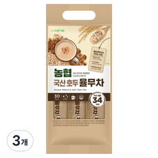 농협식품 국산 호두 율무차, 20g, 3개, 30개입