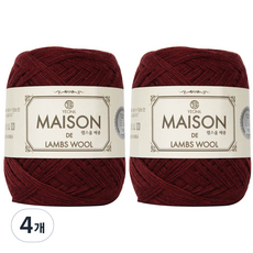 연일섬유 램스울 메종 뜨개실, 7버건디, 4개