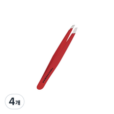 TWEEZERMAN 斜頭鑷子 藍色紫丁香 鑷子, 4個, 紅色