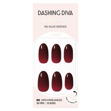 데싱디바 매직프레스 네일팁 아몬드, 1개, 클래식 버건디