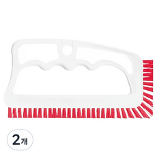 FUGINATOR 廁所窗框浴室磁磚清潔刷, 2個, 白色 + 紅色