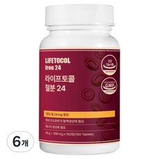 라이프토콜 철분 24 45g, 6개, 150정