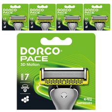 DORCO 多可樂客 Pace 3D動感7重刮鬍刀片, 5個, 4入