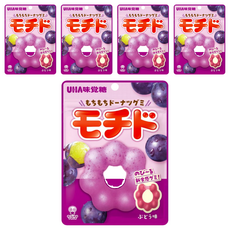 UHA 味覺糖 Mochi Mochi 甜甜圈軟糖 葡萄口味 果凍, 40g, 5個