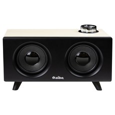 aibo 復古造型多功能藍牙喇叭 TWS無線串聯 白木紋 LA-BT-LS40-W
