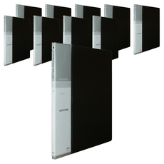 玄風 10頁 透明索引A4文件夾, 10個, 黑色