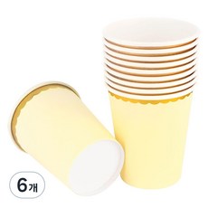 골드라인 파티컵 옐로우 240ml, 10개입, 6개