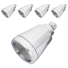 澡堂壁式鍍鉻大蓮蓬頭, 銀色, 5個