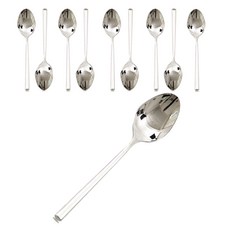 精美餐具瑞士摩卡勺, 10個, 銀色