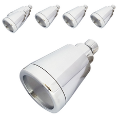 澡堂壁式鍍鉻大蓮蓬頭, 銀色, 6個