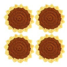 By Maum 向日葵杯墊 4入, 淺棕色, 4個