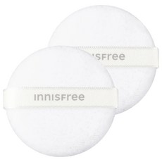 INNISFREE 台灣公司貨 妝自然美妝工具 蜜粉粉撲, 2個, 白色 無味