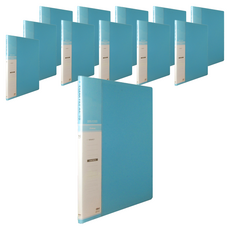玄風 10頁 透明索引A4文件夾, 12個, 天藍色