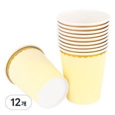 골드라인 파티컵 옐로우 240ml, 10개입, 12개