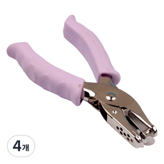 코히모 수동 종이 문서 펀칭 타공기 6mm 4W140 퍼플, 1공, 4개