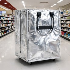 아트조이 대용량 롤링카트, 실버, 1개