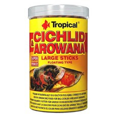 波蘭 Tropical 高蛋白龍魚中大型魚成長飼料, 1L, 1罐