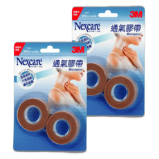 3M Nexcare 膚色小通氣膠帶 半吋, 2捲, 2組