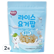 또또맘 라이스 요거팝, 25g, 2개, 플레인맛