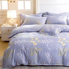 LoveCity 寢城之戀 台灣製 吸濕排汗萊賽爾天絲 兩用被床包組(若夢/特大7尺), 1入, 若夢 藍紫色