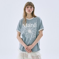 Mardi Mercredi 女款 FLOWERMARDI RINGER TSHIRT